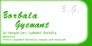 borbala gyemant business card